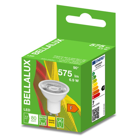 GU10 LED Leuchtmittel 6,9W = 80W 575lm 2700K Warm 36° BELLALUX