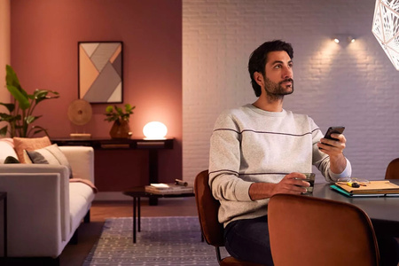 BLOOM LED-Schreibtischlampe Weiß EU/UK 6W CCT RGB PHILIPS HUE Bluetooth Zigbee