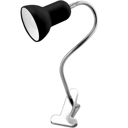 Schreibtischlampe Tisch Verstellbar DONA Schule Nachtlicht E27 Clip Schwarz LUMILED
