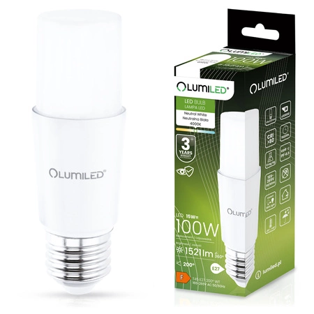 6x LED Lampen E27, Glühbirne 15W = 100W 1521lm 4000K neutral Stick LUMILED