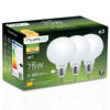 3x LED Lampen E27, Glühbirne G95 8W = 75W 3000K warm Milch Globe Glühfaden LUMILED