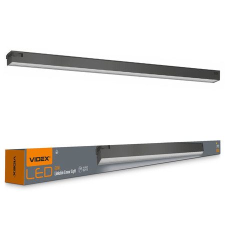 LED-Panel-Lampe Aufbauleuchte Modular 50W 5000lm 5000K Kalt Schwarz Videx