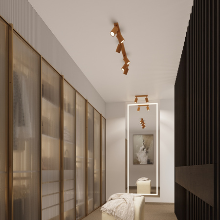 Plafond-Deckenleuchte Tuba Spot 3x GU10 Gold Carbon Deep Space SL.1563 Sollux