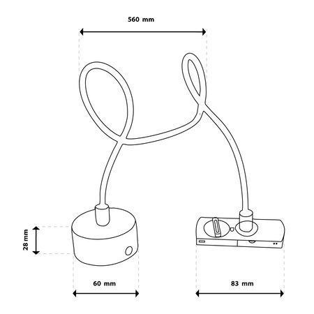 NETZADAPTER FÜR STROMSCHIENE 1F WEISS LEUCHTEND