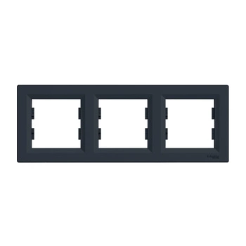 3-fach horizontaler Rahmen für die Triple Asphora Steckdose Anthrazit