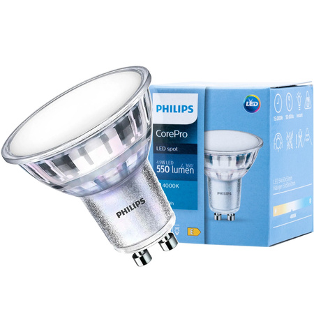 LED Lampe GU10 4.9W = 50W 550lm 4000K Neutral 120° PHILIPS