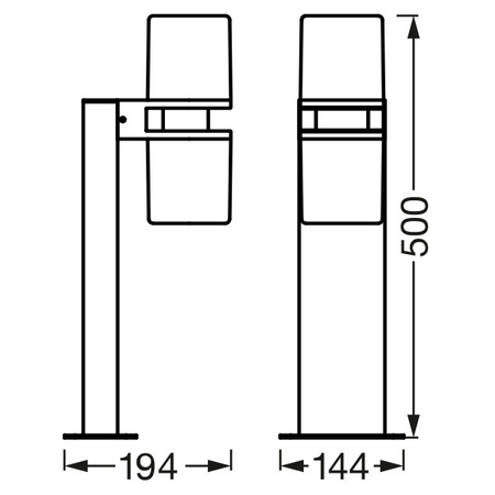FLARE intelligenter Gartenpoller 50 cm SMART+ WiFi 14W 1000lm RGB+W LEDVANCE