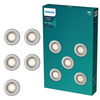 5x LED GU10 Einbauleuchte Fixed Aluminum Rund Nickel Peridot Philips