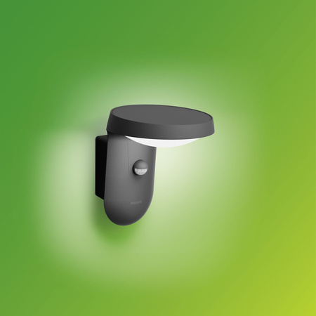 Gartenleuchte LED Wandleuchte TYLA IR myGarden 9W 2700K IP44 mit Bewegungs- und Dämmerungssensor Anthrazit PHILIPS