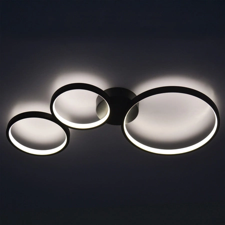 LED-Deckenleuchte 33W 5200lm 4000K Neutral Schwarz Flamenco Sanico Goldlux