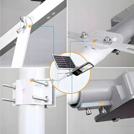 Leistungsstarke 1500W 6500K LED Solar-Straßenlampe IP66 + Fernsteuerung