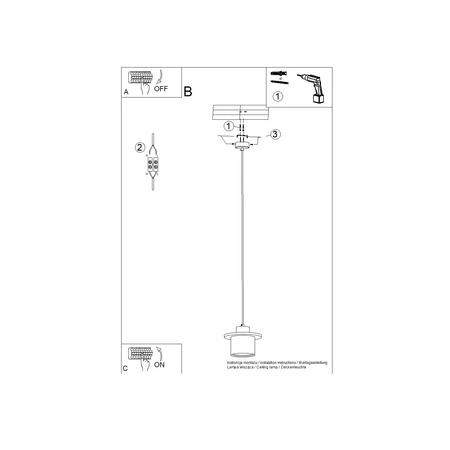 E27 Beton MAB Persisch Indigo Decke Pendelleuchte SL.1363 Sollux