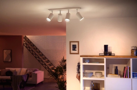 Philips HUE Weiß und Farbe Ambiance Fugato Lampe 4x4.2W Bluetooth Zigbee