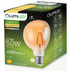 3x LED Lampen E27, Dekorative Glühbirne G95 6W = 50W 660lm 360° 2000K warm Glühfaden Amber LUMILED