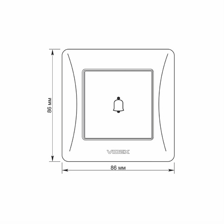 Klingelknopf mit Rahmen 10A Aufputz Schwarz BINERA VIDEX
