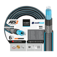 Gartenwasserschlauch 6 Schichten mit Geflecht 1/2" 50m stark HOBBY ATS2 CELLFAST