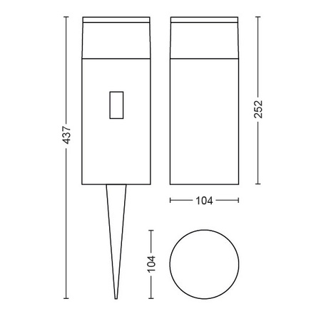 Philips HUE CALLA Außenlaterne 8W 17420/30/P7 8718696167991 25cm