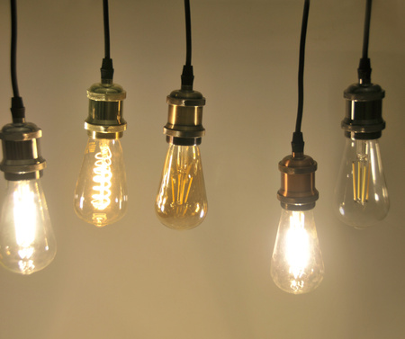 Hängelampe Aufhängung mit Lampenfassung IL MIO NOLA E27 Chrom 100 cm schwarzes Kabel