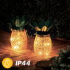 Gartenlampe LED Solar Laterne Hanging Jar ANANAS Glas 3000K