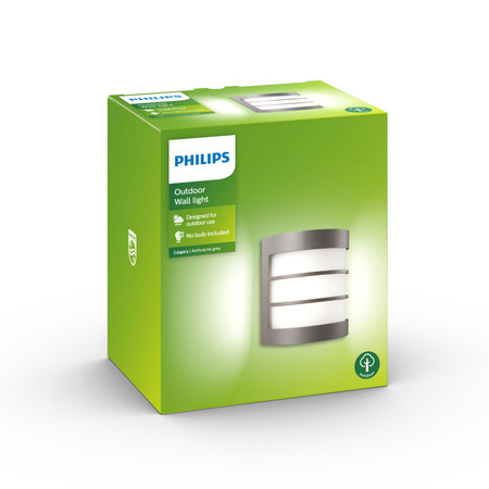 Gartenleuchte LED Wandleuchte CALGARY myGarden E27 IP44 Anthrazit PHILIPS