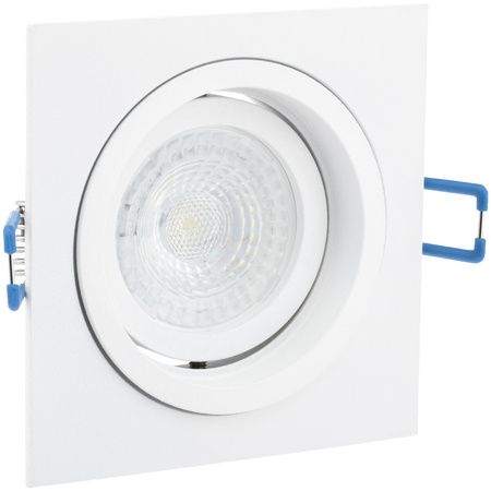 Einbaustrahler GU10, MR16 Einbauspot HALOGEN Quadrat beweglich Weiß CASSIO LUMILED
