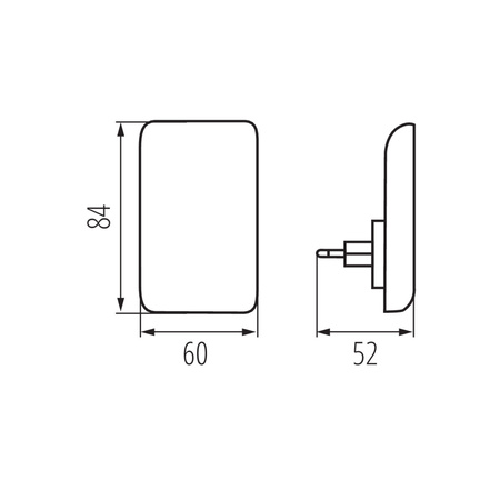 ORISA LED Orientierungslampe für Steckdose Dämmerungssensor 0,5W 30lm 3000K Warmweiß KANLUX