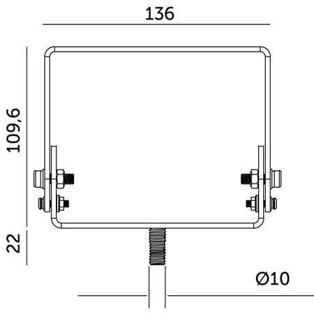 LED-Industrieleuchtenausleger Anica 100W Schwarz Kobi