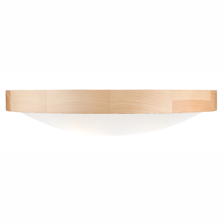 Plafond LED-Deckenleuchte ANELLO 3xE27 Weiß Holz Runde Glasschirm LD.PD-8.3 Lamkur