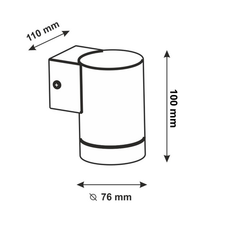 Wandleuchte LED-Außenfassadenleuchte 6.5W 450lm 4000K Neutral 140° Silber IP44 Nivero Sanico Goldlux