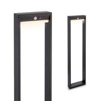 LED Solar Gartenlampe Stehender Dekorativer Mast Bewegungs- und Dämmerungssensor IP54 4000K