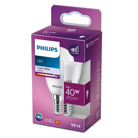 LED-Kugelbirne E14 P45 4,9W = 40W 470lm 4000K Neutral PHILIPS