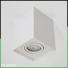Halogen-Aufbauleuchte GU10, Aufbauspot 115mm beweglich Quadrat Weiß AMAT-L LUMILED