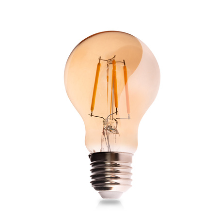 LED-Lampe E27 A60 4W 470LM = 40W 2000K warmweiß 360° Filament Amber LUMILED