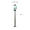 Outdoor LED Gartenlampe JUPITER E27 Mast 80cm Silber Volteno