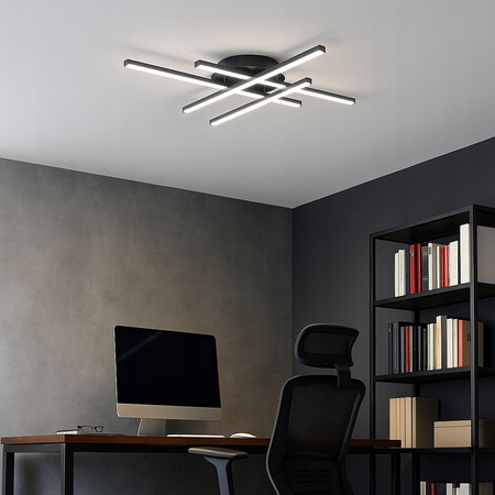 Geometrische Deckenleuchte PLAFON LED-Kronleuchter MODENA GRANDO 34W 4000K schwarz