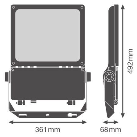 LED-Flutlicht Outdoor-Flutlicht Dimmbar 130W 19100lm 3000K IP66 Weißes Flutlicht Ledvance