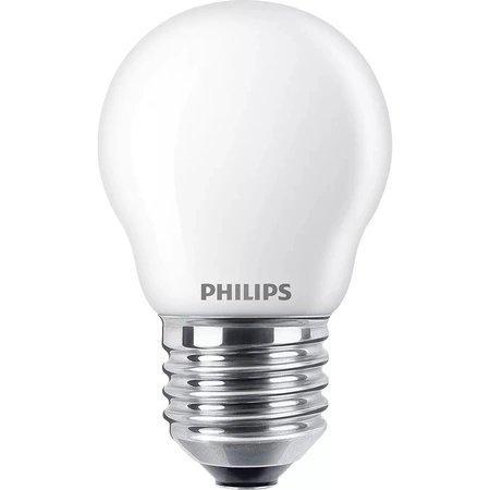 LED-Kugellampe E27 P45 3,4W = 40W 470lm 2700 warmes Filament milchig PHILIPS dimmbar