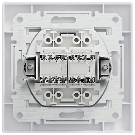 Doppelte Asphora-Computersteckdose 2x RJ45 Weiß