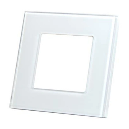 Einzelner weißer GLAS-Rahmen für die Steckdose