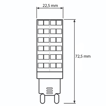 LED Kapseln G9, LED-Lampe 12W = 100W 1152lm 360° 3000K warm LUMILED