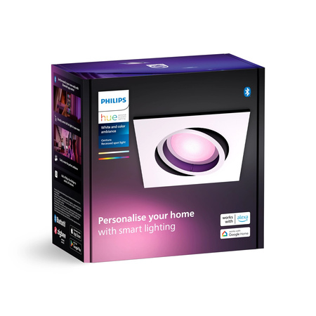 LED-Einbauleuchte 4.2W 400lm IP20 Weiß und Farbe Ambiente RGB + TW Weiß Smart SMART Zigbee Bluetooth Centura Philips HUE