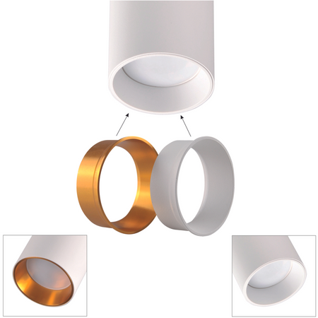 Stromschienen-Kit 1-Phasen-Schiene + 3x GU10 Reflektor Weiß MARIBEL Sanico Goldlux