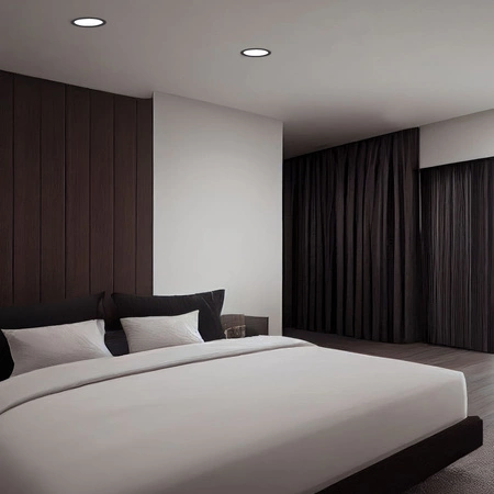 LED-Paneel Einbauleuchte 12W 1350lm 4000K Neutral Schwarz Videx