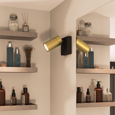 Wandlampe GU10 Wandlampe IP44 Kupfer-Schwarz Kosipo Philips