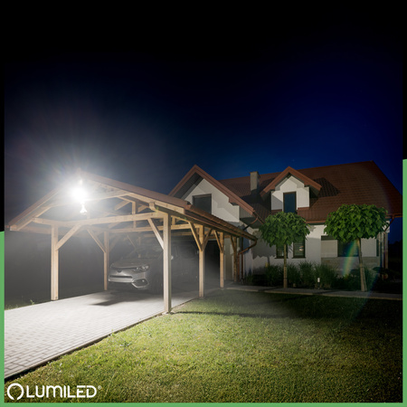 LED-Fluter AZZLER 50W 6000lm 4000K IP65 Halogen-Außenlampe Schwarz LUMILED