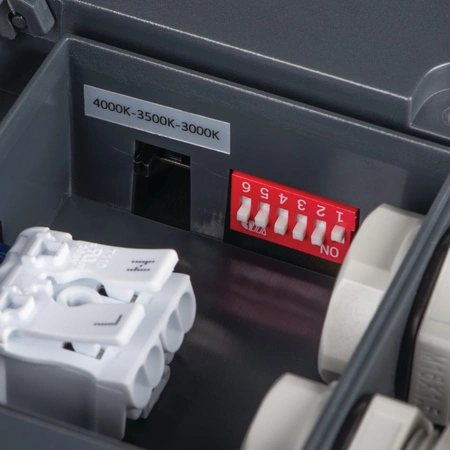 Plafond LED-Deckenleuchte mit Bewegungssensor 18W 1770lm CCT IP65 Graphit BENO KANLUX