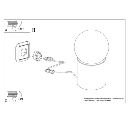 BOOMO G9 Nachttischlampe aus Holz Modern SOLLUX