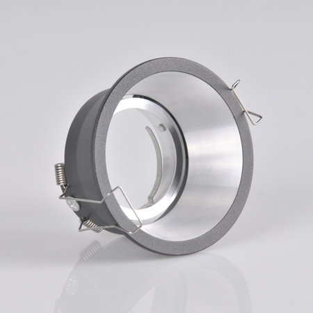 KOLDING Runde bewegliche Einbauleuchte Schwarz und Silber MR16 GOLDLUX (Polux)