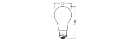 LED-Lampe E27 17W = 150W 2452lm 3000K Warm 320° Value Class Ledvance