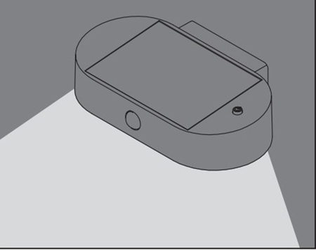 Wandleuchte Fassadenwandleuchte 4W 3000K ENDURA Style Solar Oval S Wandsensor LEDVANCE